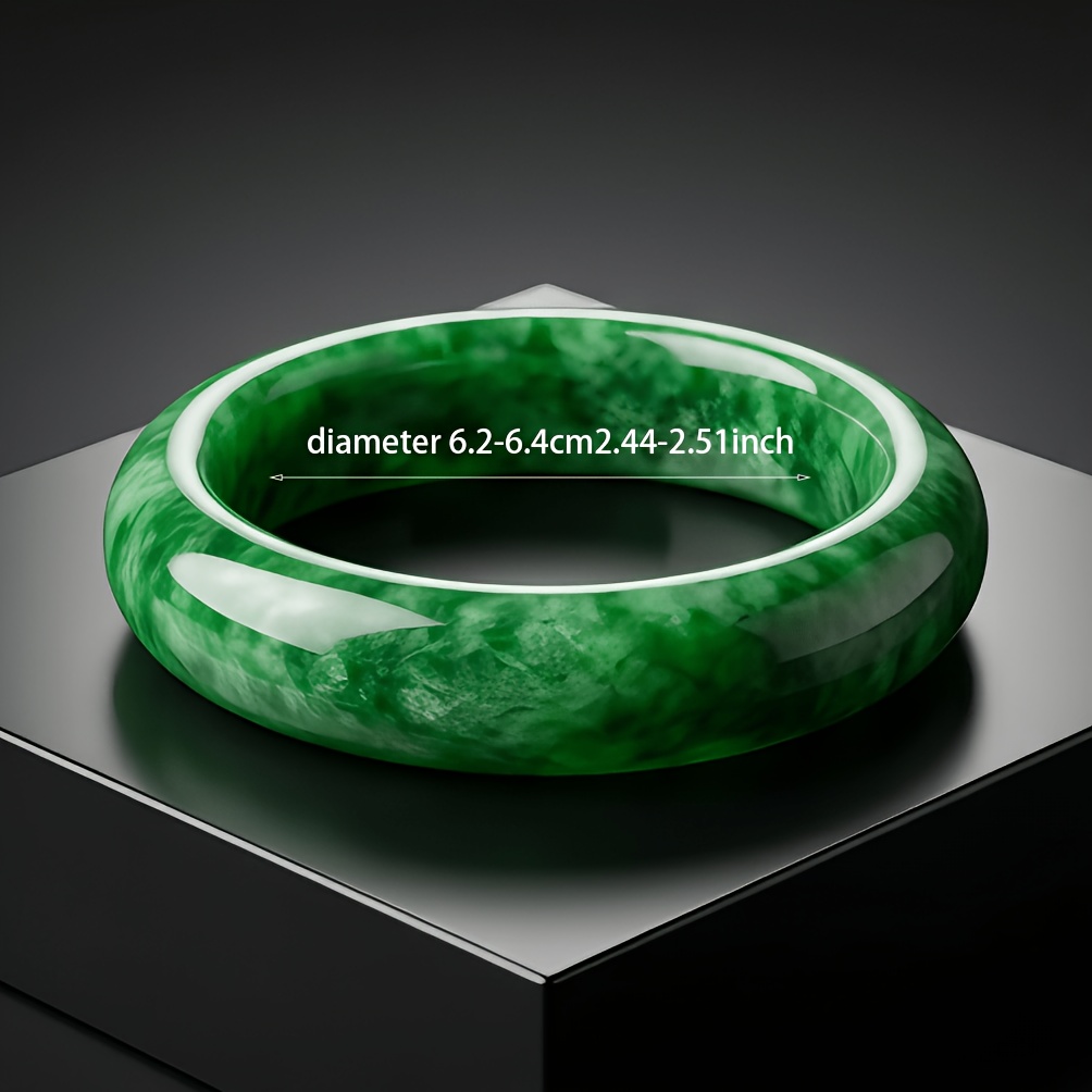 Women's Solid Emerald Bracelet, Bohemian Vintage Style